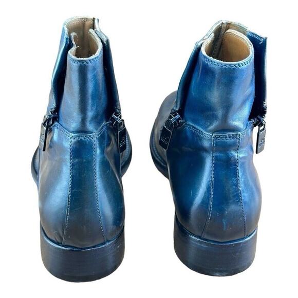 JO GHOST Men Chelsea Boots Leather High-quality  blue  Fashion Business … main image 5